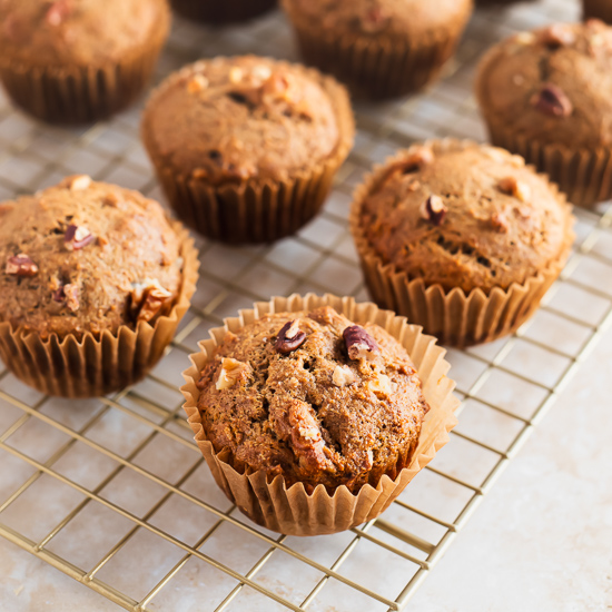 Spelt Flour Banana Nut Muffins