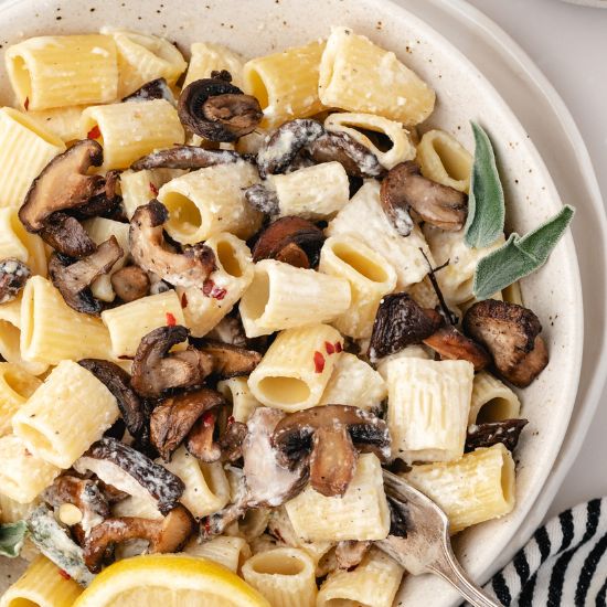 Creamy Mushroom Pasta with Sage