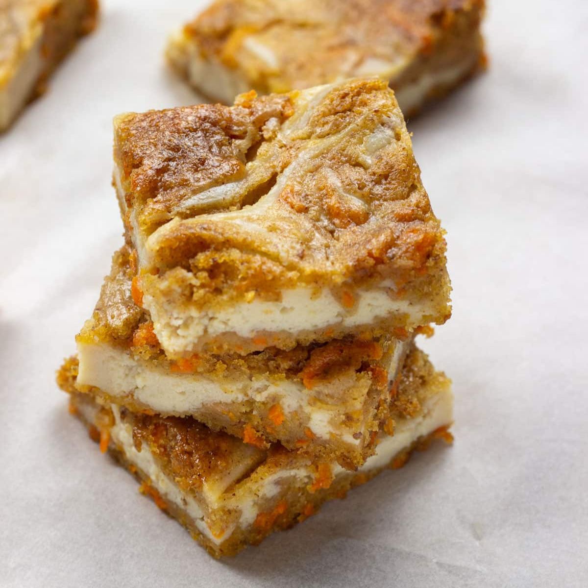 Vegan Carrot Cake Cheesecake Bars