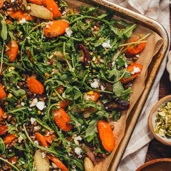 Warm Roasted Carrot & Lentil Salad