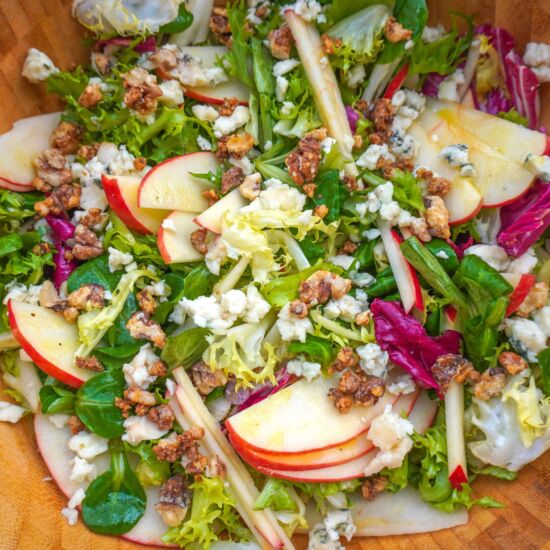 Apple, Walnut, & Blue Cheese Salad
