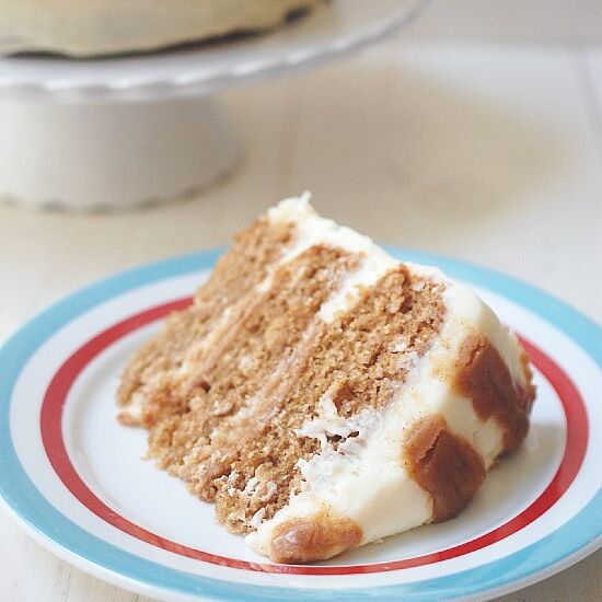 Banana Cinnamon Roll Cake