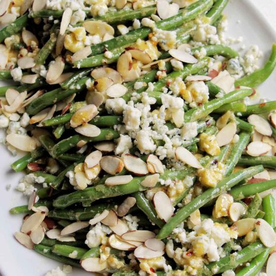 Almond and Blue Cheese Green Beans