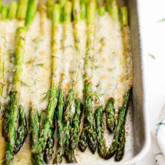 Cheesy Baked Asparagus