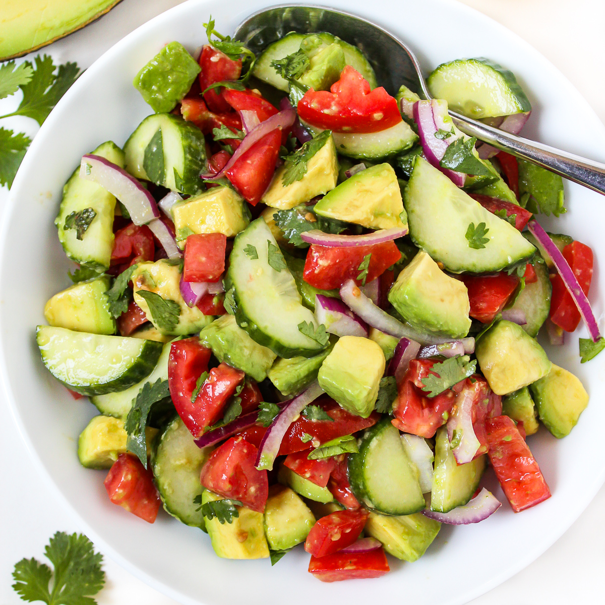 Cucumber Tomato Avocado Salad