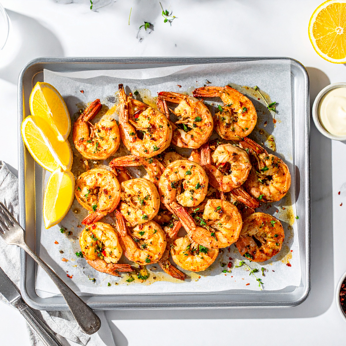 Lemon, Garlic and Chilli Prawns