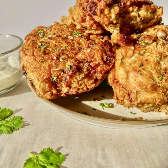 Hot Honey Fried Chicken Thighs