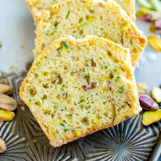 Lemon Pistachio Zucchini Bread