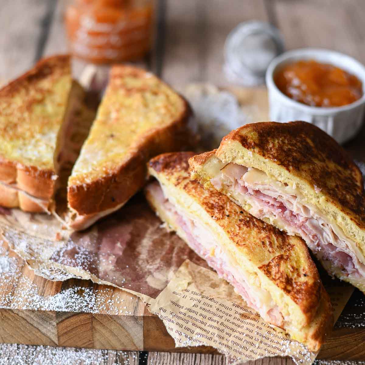Monte Cristo with Apricot Jam