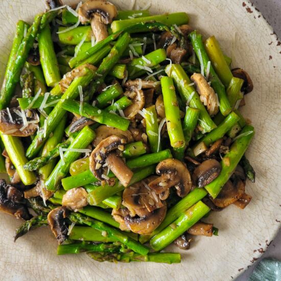 Sautéed Mushrooms & Asparagus