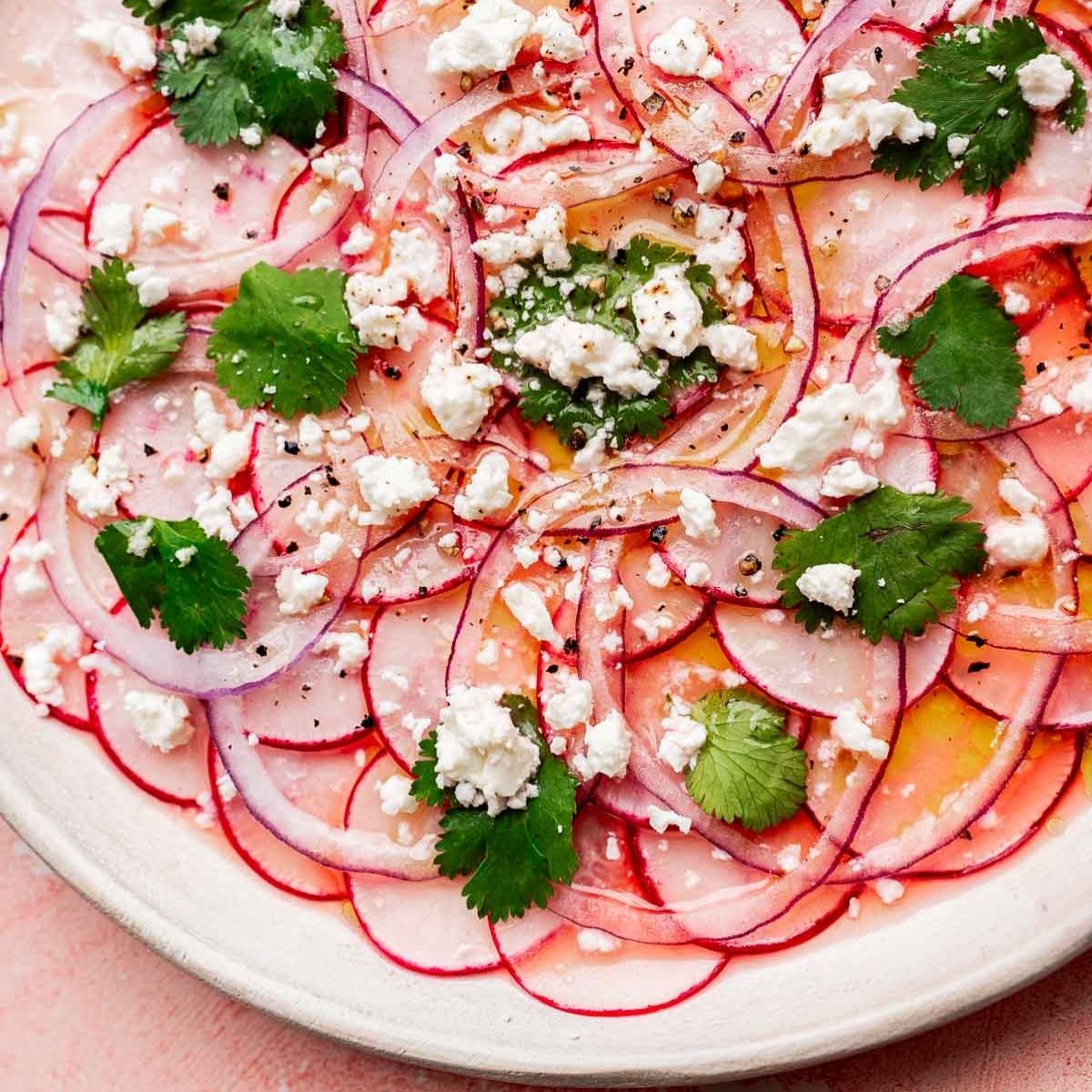 Radish Salad with Feta and Onion
