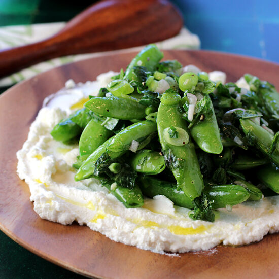Snap Peas, Ricotta, Lemon & Mint