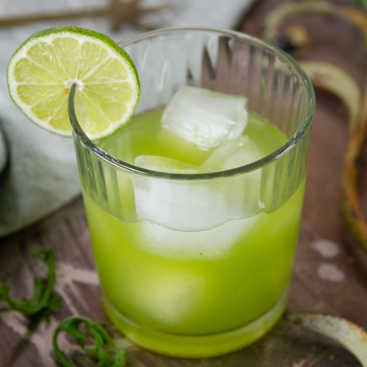 Arugula Lime Gin Mocktail