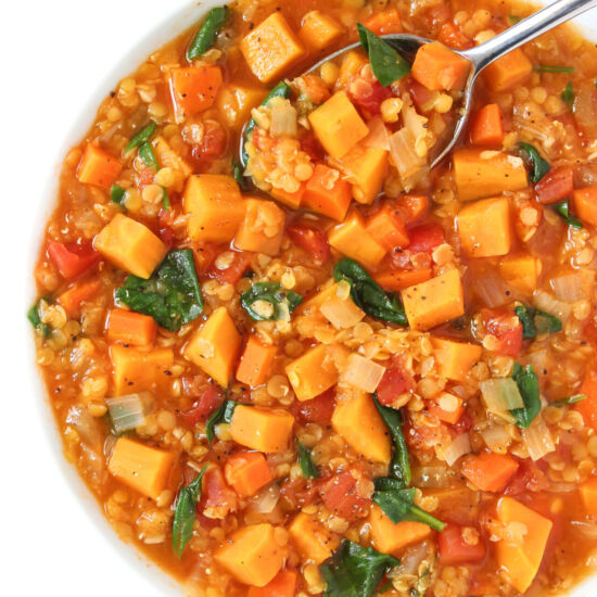 Red Lentil Sweet Potato Stew
