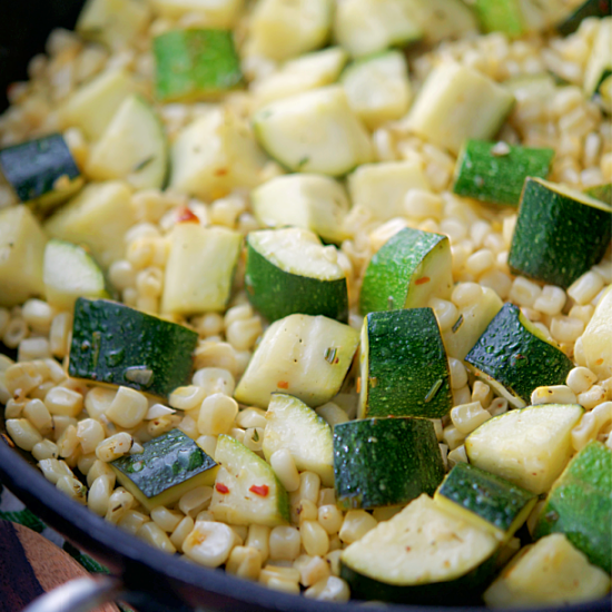 Zucchini and Corn Skillet