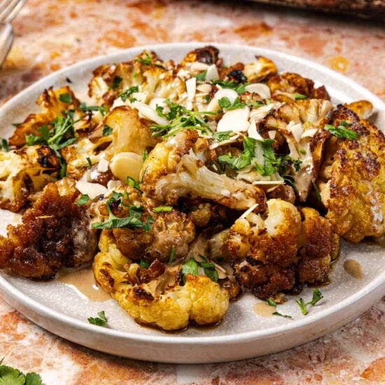 Roasted Cauliflower with Date Honey