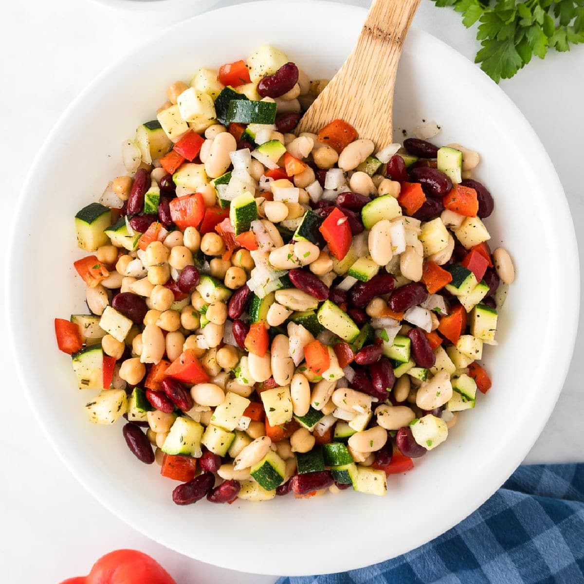 Bean Chickpea Salad
