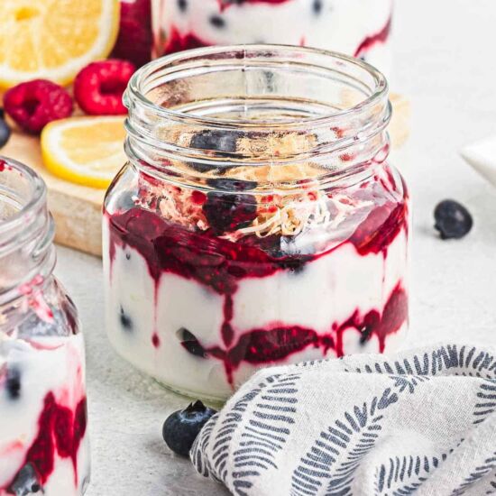 Lemon Berry Coconut Pudding