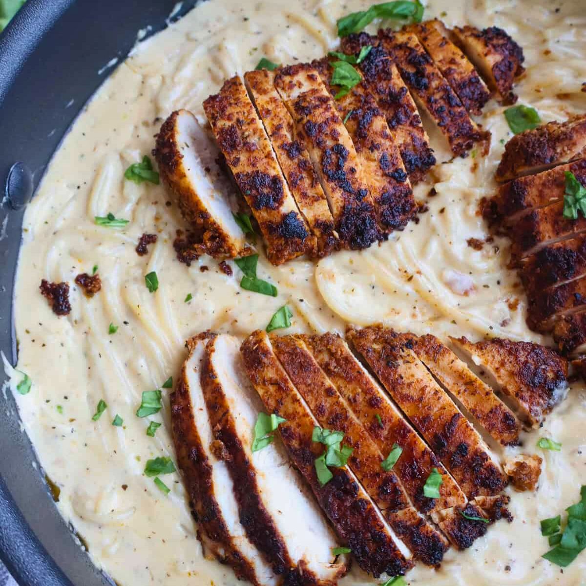 Blackened Chicken Alfredo