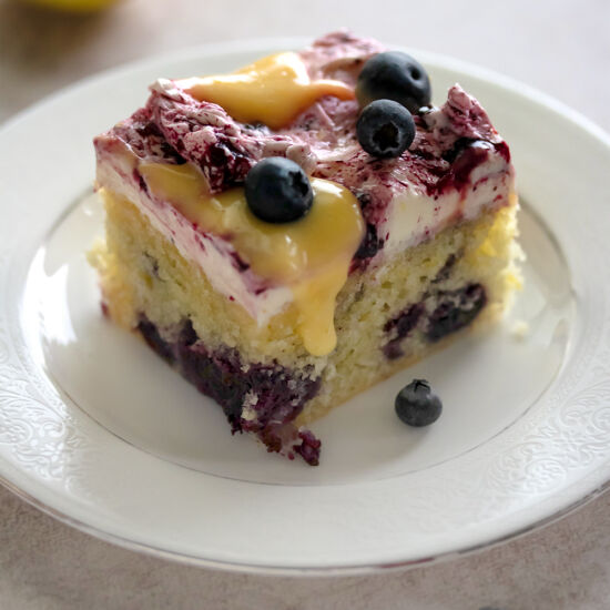 Blueberry Swirled Lemon Cake