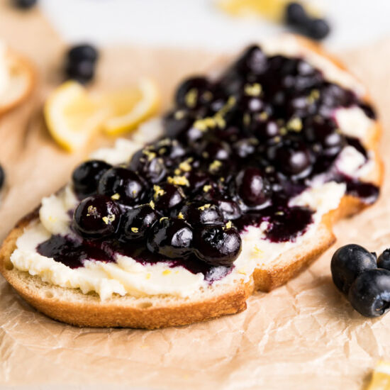 Blueberry Mascarpone Toast