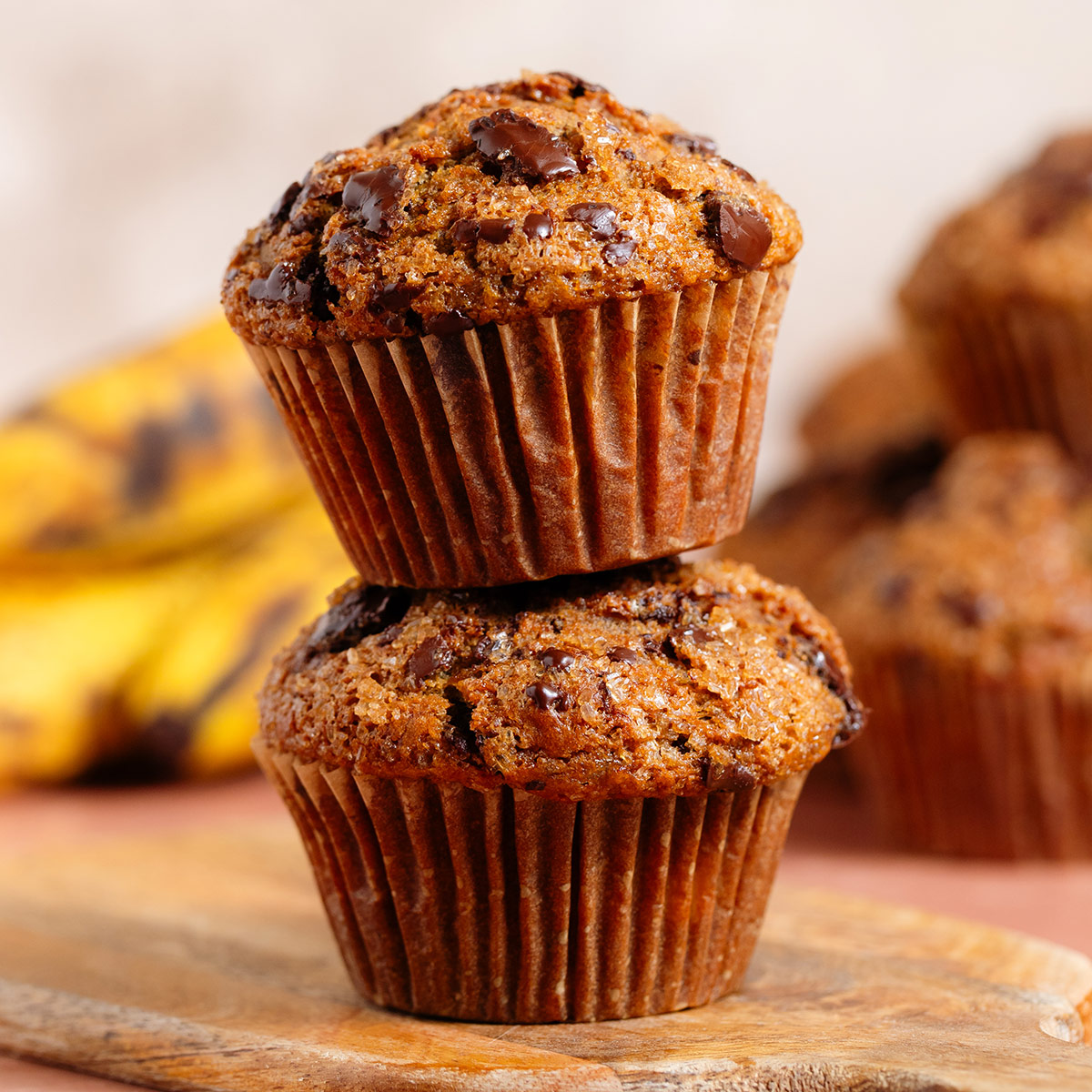 Chocolate Chunk Banana Muffins