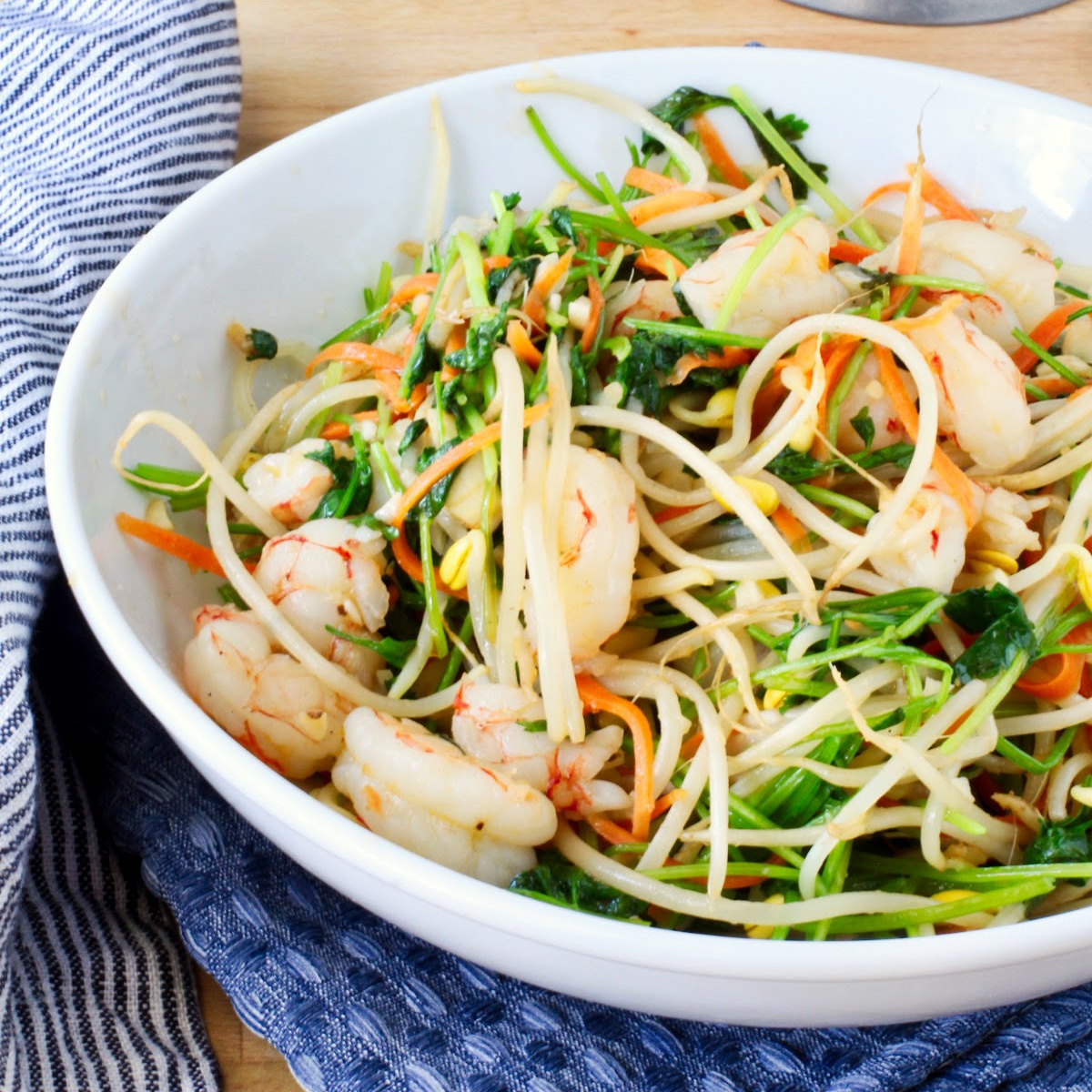 Stir-Fried Cilantro with Shrimp