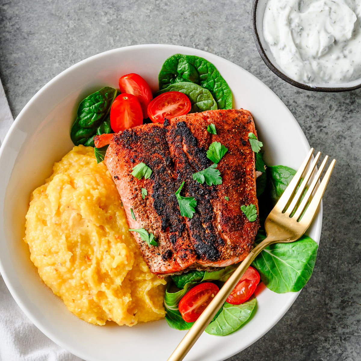 Blackened Crispy Skin Salmon