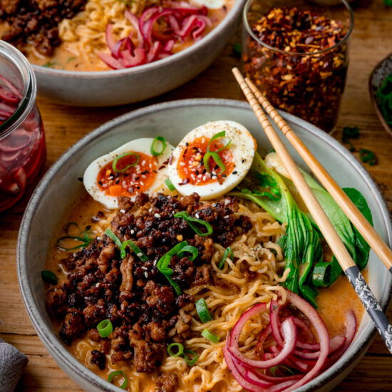 Curry Ramen with Spicy Pork