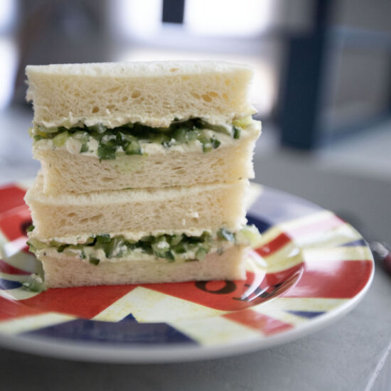 English Tea Style Cucumber Sandwich