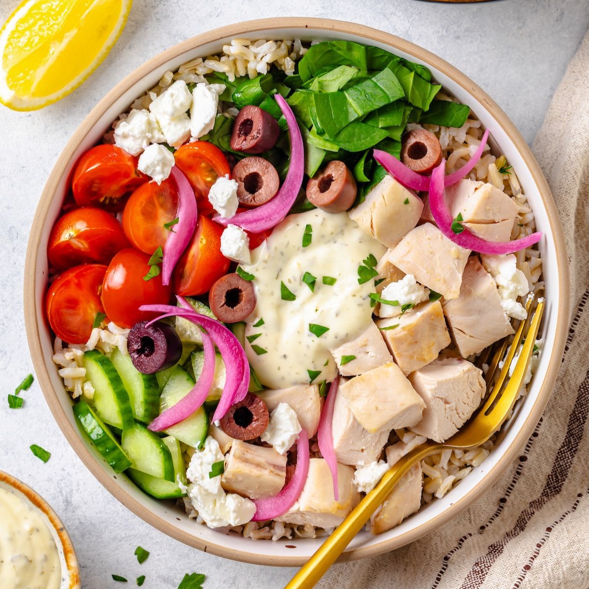 Greek Chicken Bowls