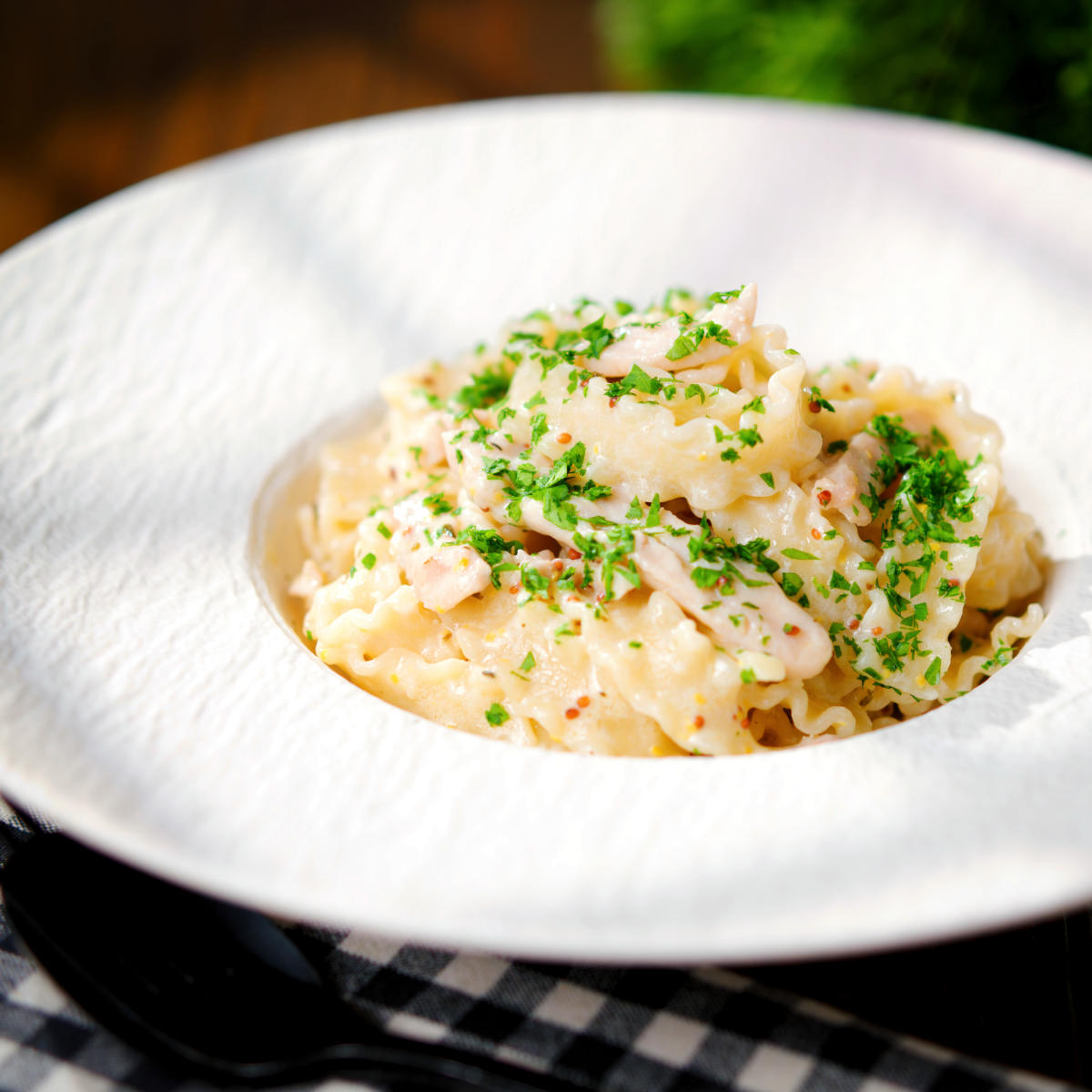 Creamy Honey Mustard Chicken Pasta