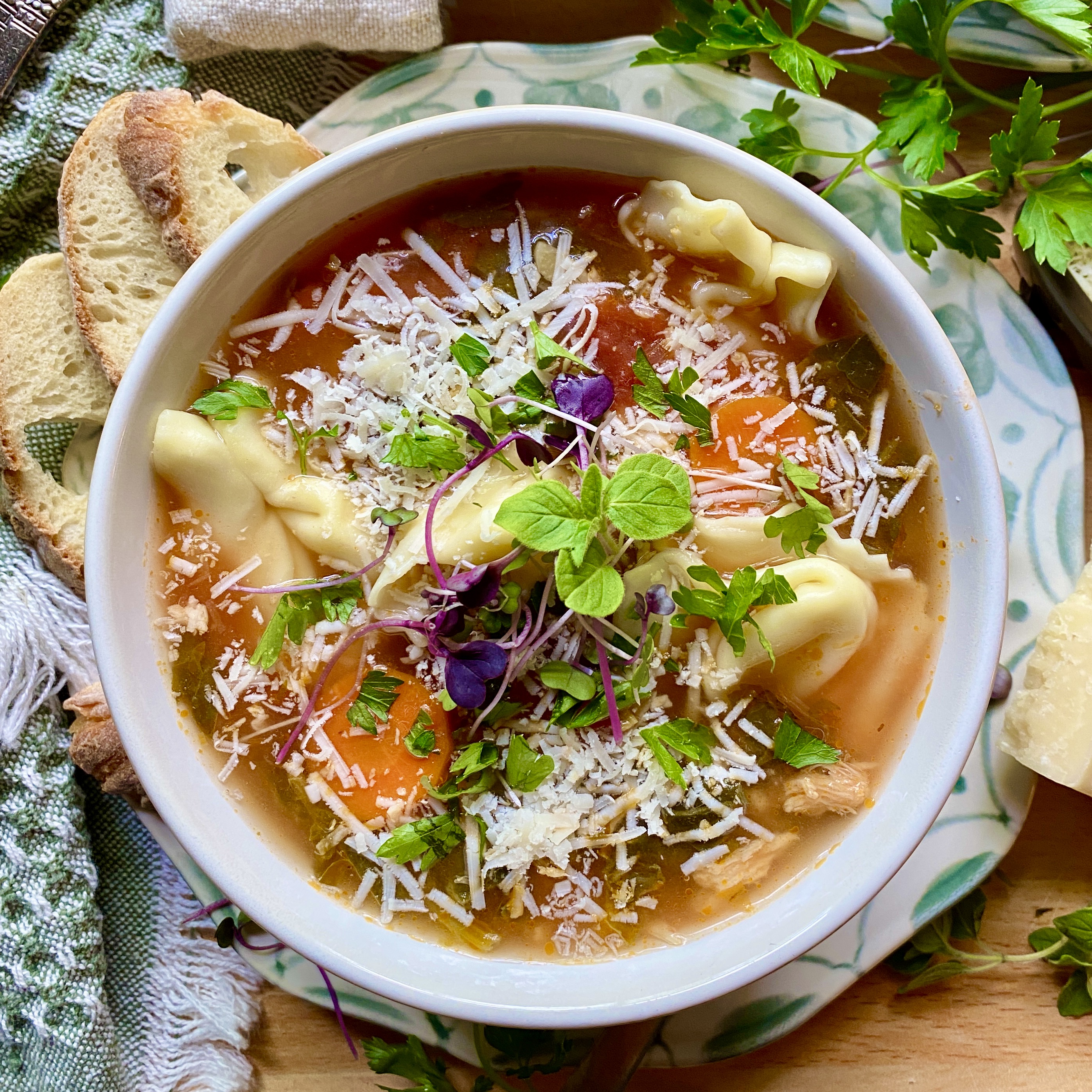 Tortellini Soup with Chicken
