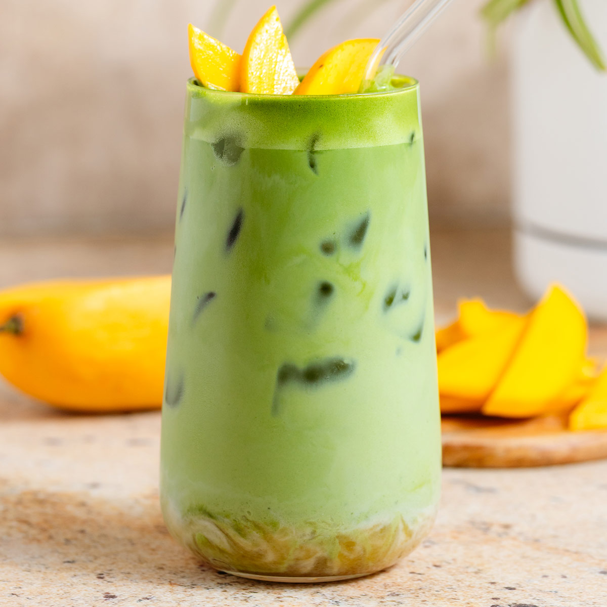 Iced Mango Matcha Latte