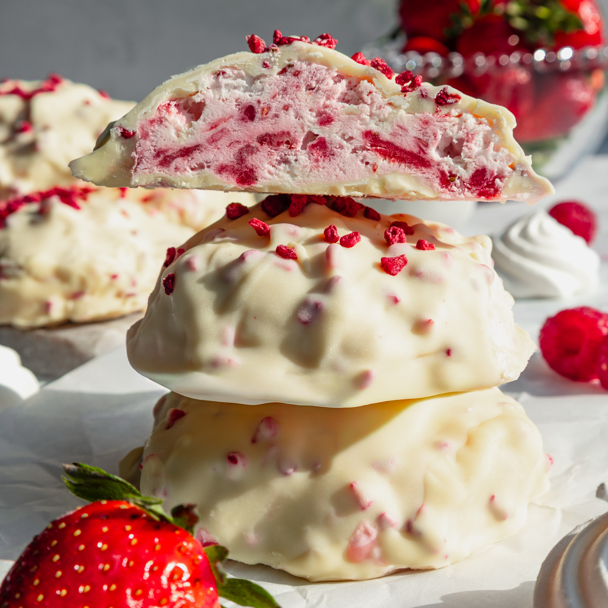 Eton Mess Ice Cream Clusters
