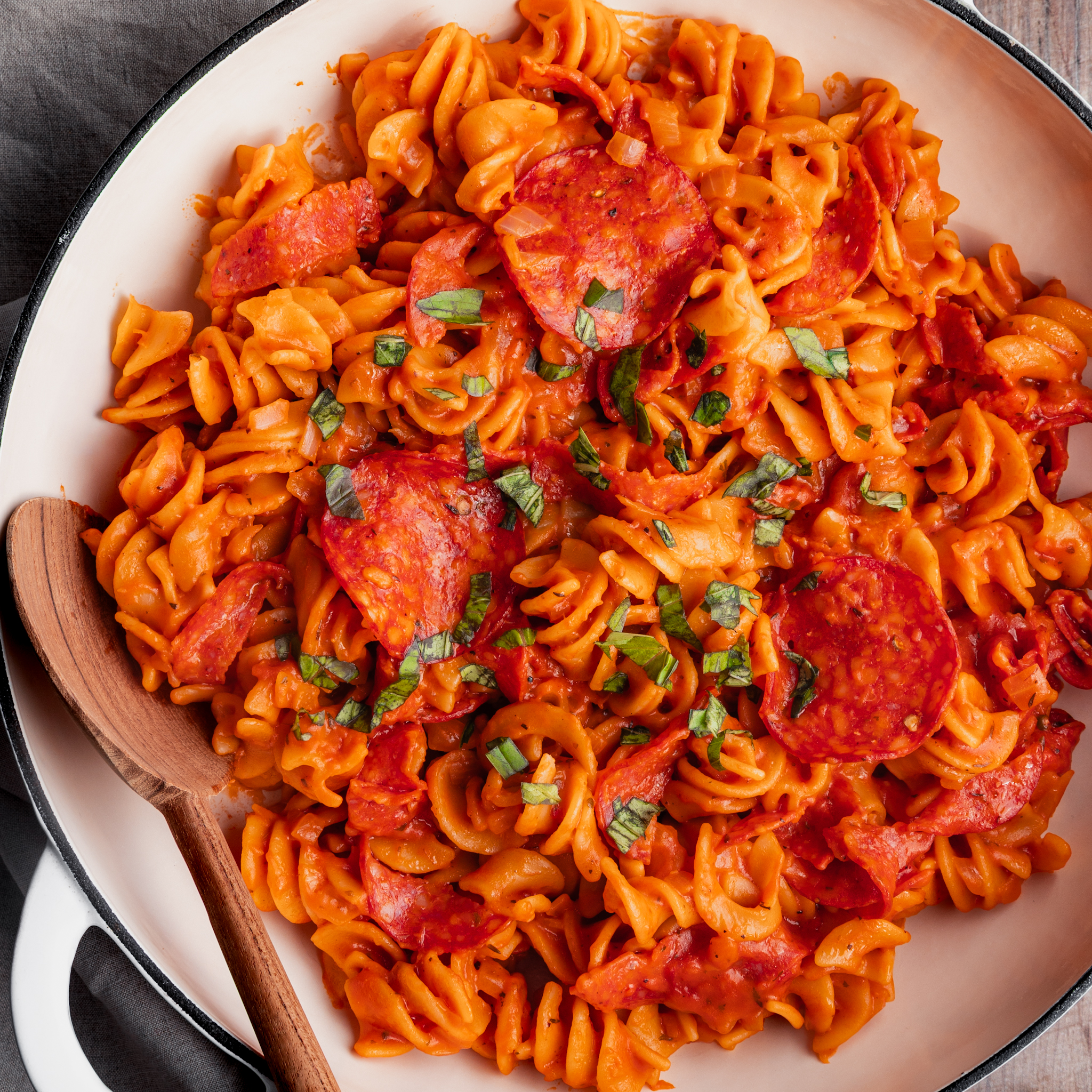 One Pot Pepperoni Pasta