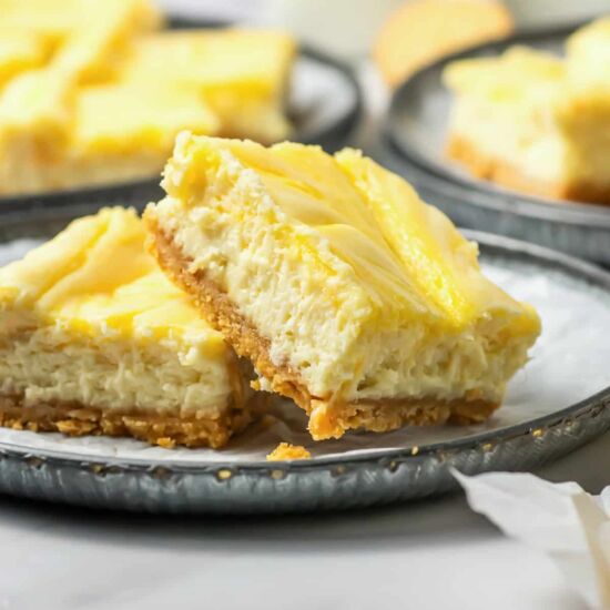 Lemon Cheesecake Bars with Curd