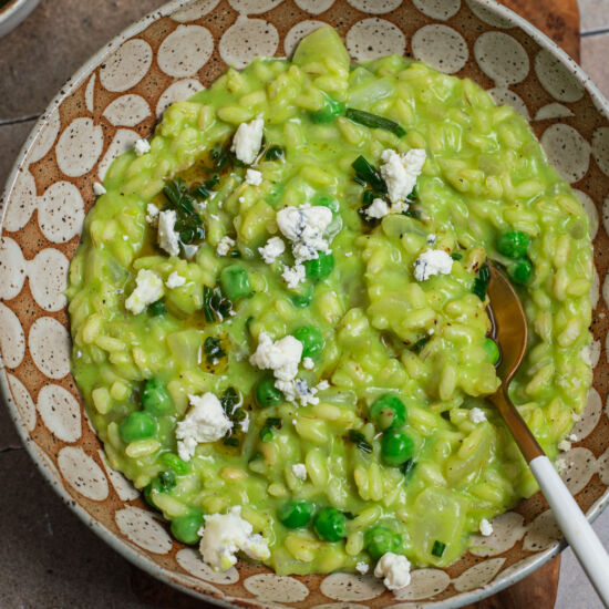 Brown Butter Spring Pea Risotto