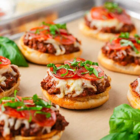Open-Faced Pizza Burgers