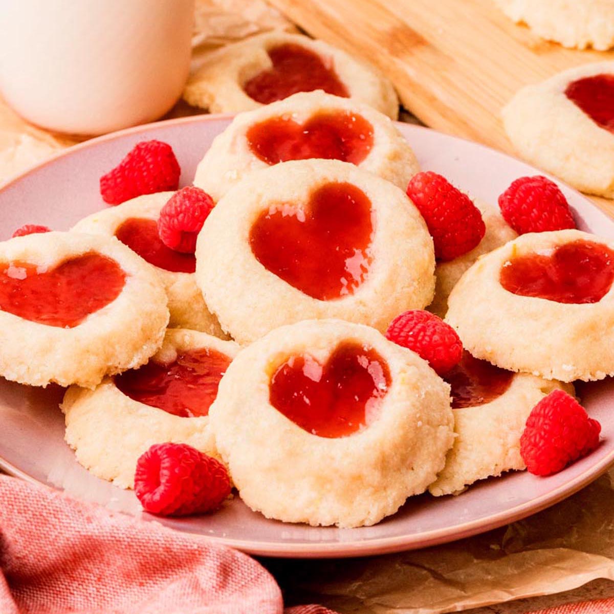 Raspberry Thumbprint Cookies