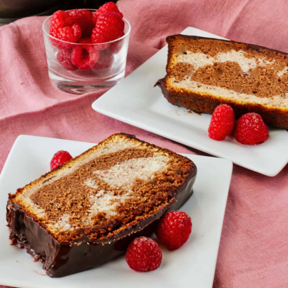 Chocolate Raspberry Marble Cake