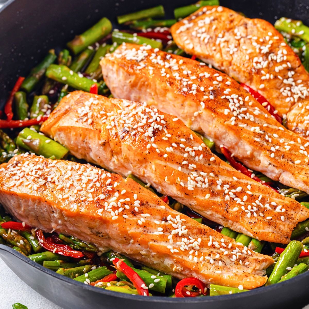 Sesame Soy Salmon and Asparagus