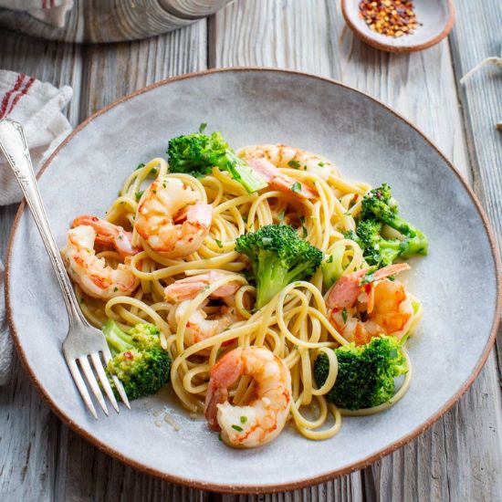 Shrimp and Broccoli Pasta