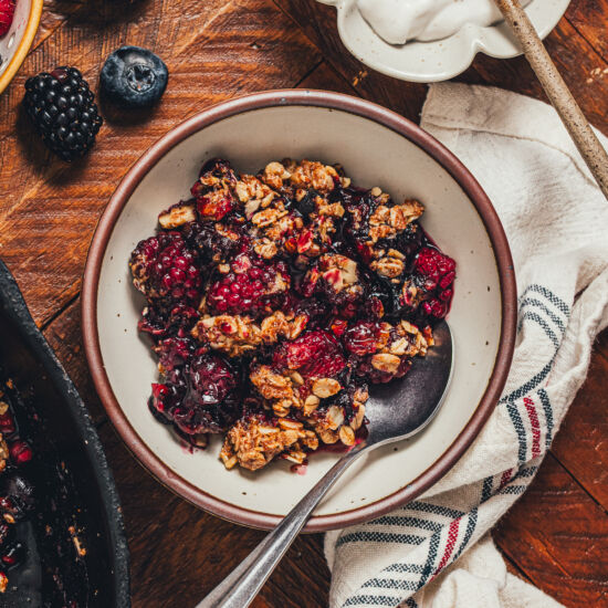 Skillet Mixed Berry Crisp