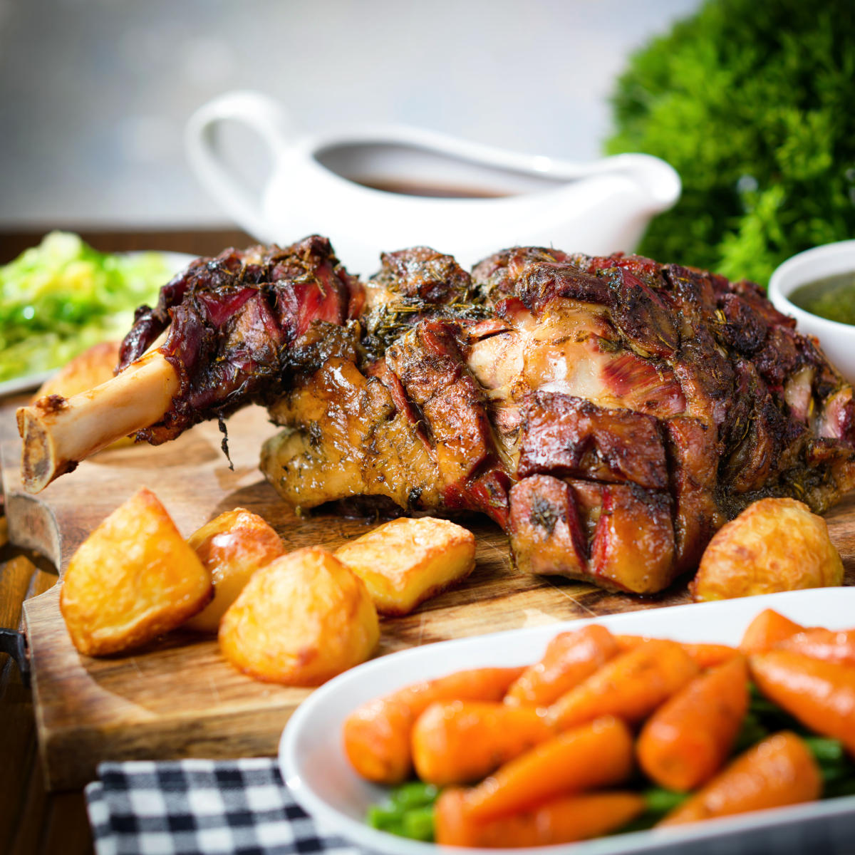 Slow Roasted Lamb Shoulder with Red