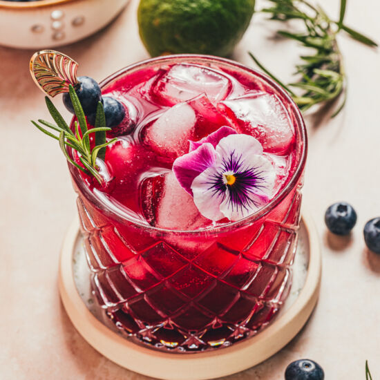 Sparkling Blueberry Lime Mocktail