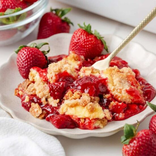 Strawberry Cheesecake Dump Cake