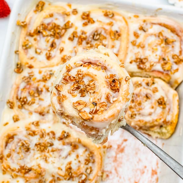 Strawberry Rhubarb Sweet Rolls