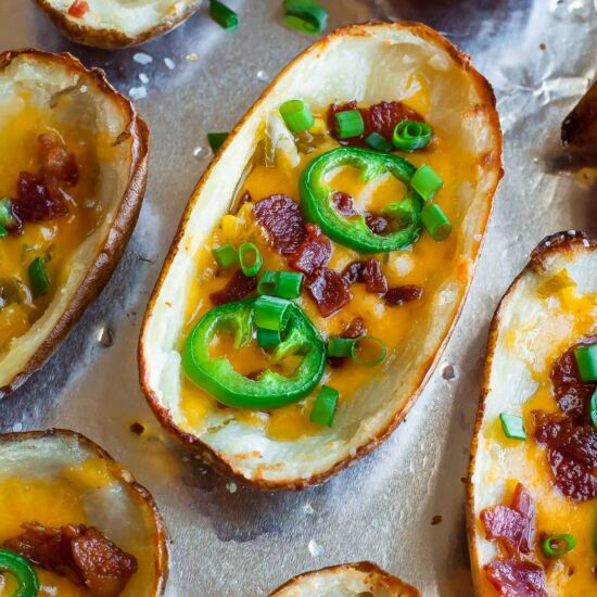 Bacon Jalapeño Potato Skins