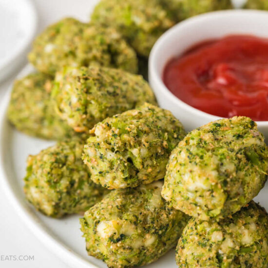 Baked Mozzarella Broccoli Tots